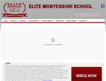 Tablet Screenshot of elitemontessorischool.com
